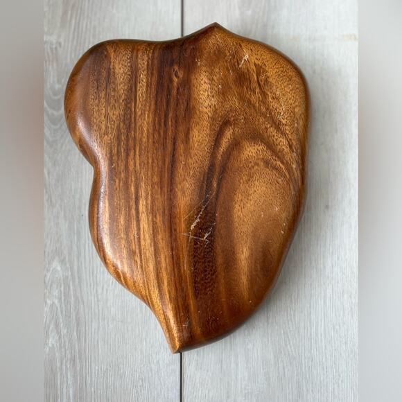 Vintage Wooden Monkey Pod Dish Tray Table decor - Picture 4 of 9